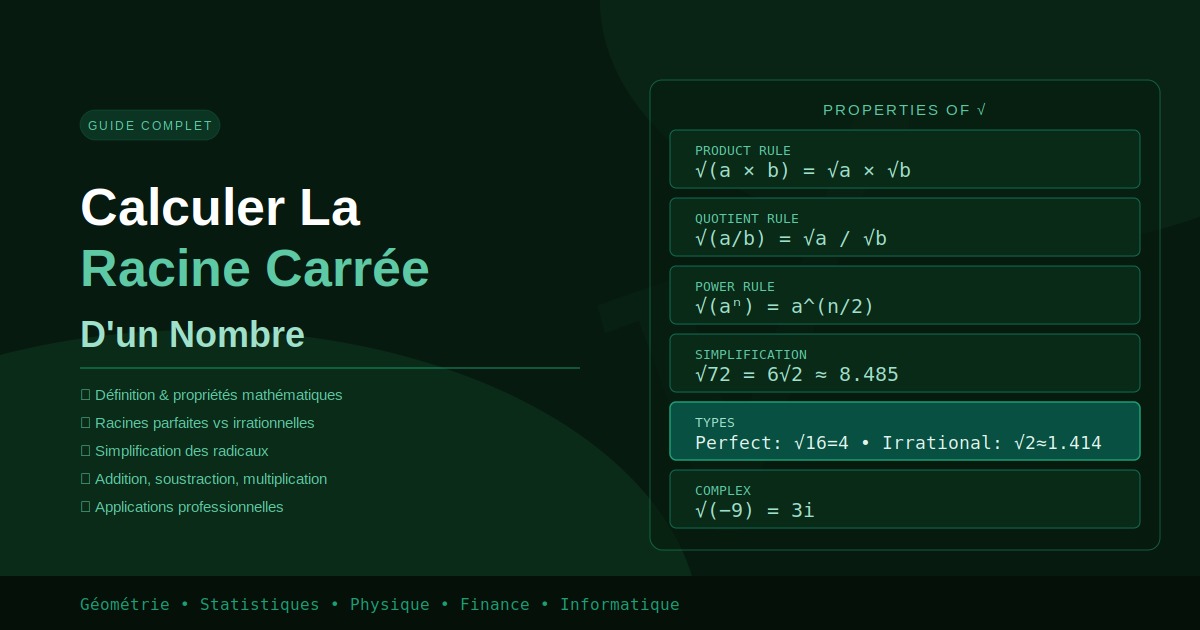 Calculer La Racine Carrée D'un Nombre: Guide Complet