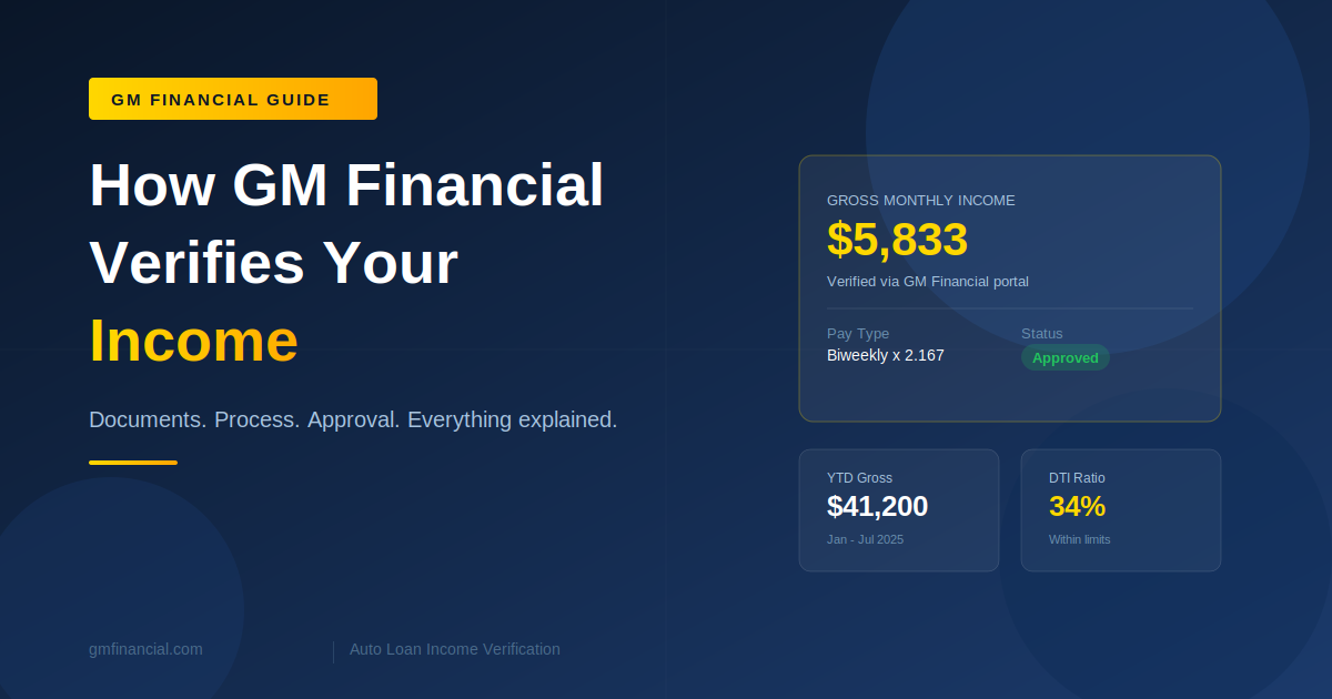 How GM Financial Verifies Your Income