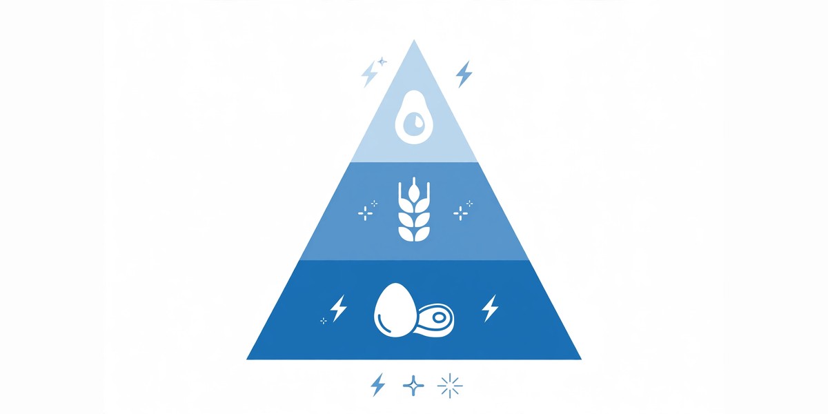 Three macronutrient groups protein carbohydrates and fats as icons