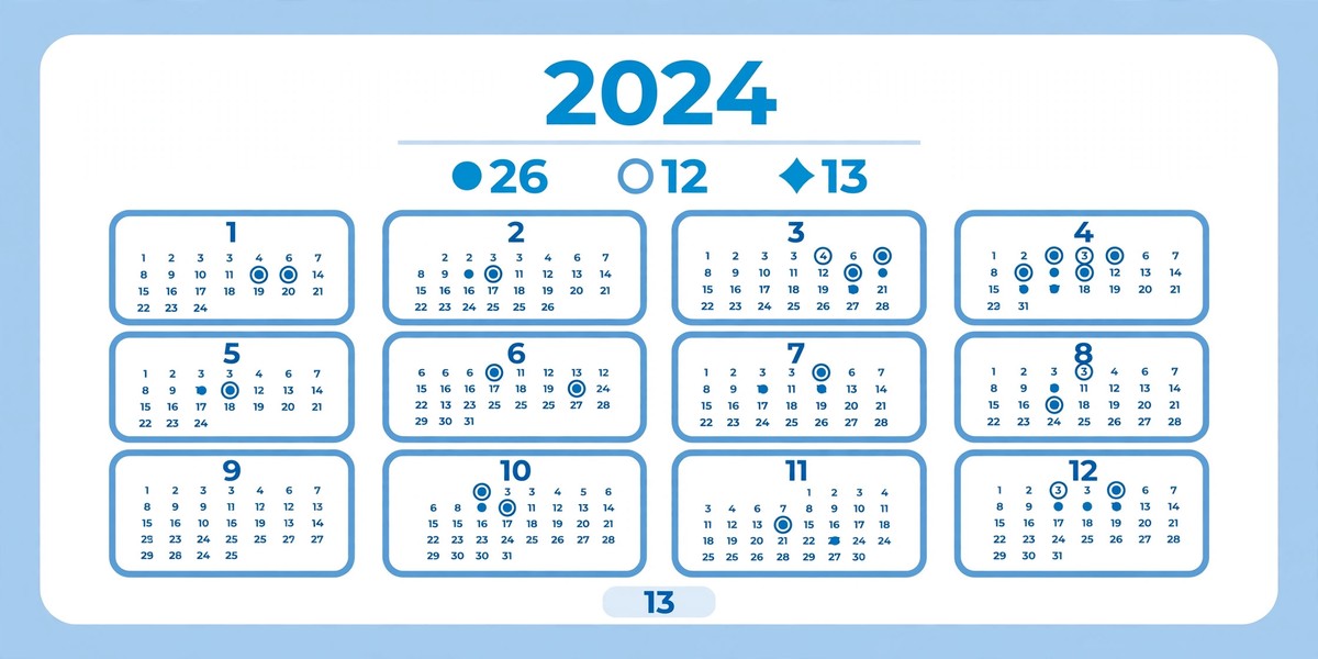 Calendar showing 26 biweekly mortgage payments per year