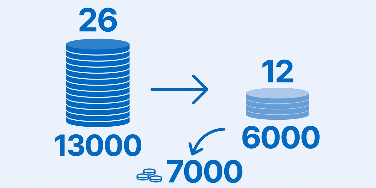 Comparison chart of biweekly versus monthly mortgage payments