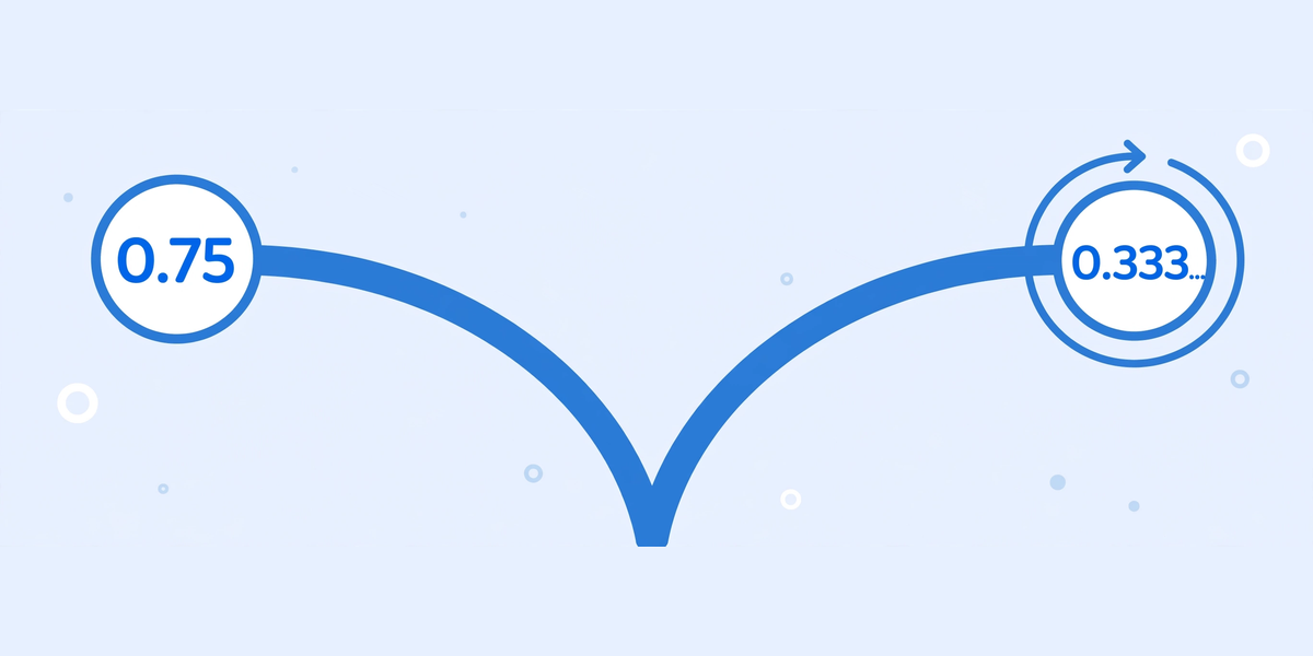 Terminating vs repeating decimals comparison illustration