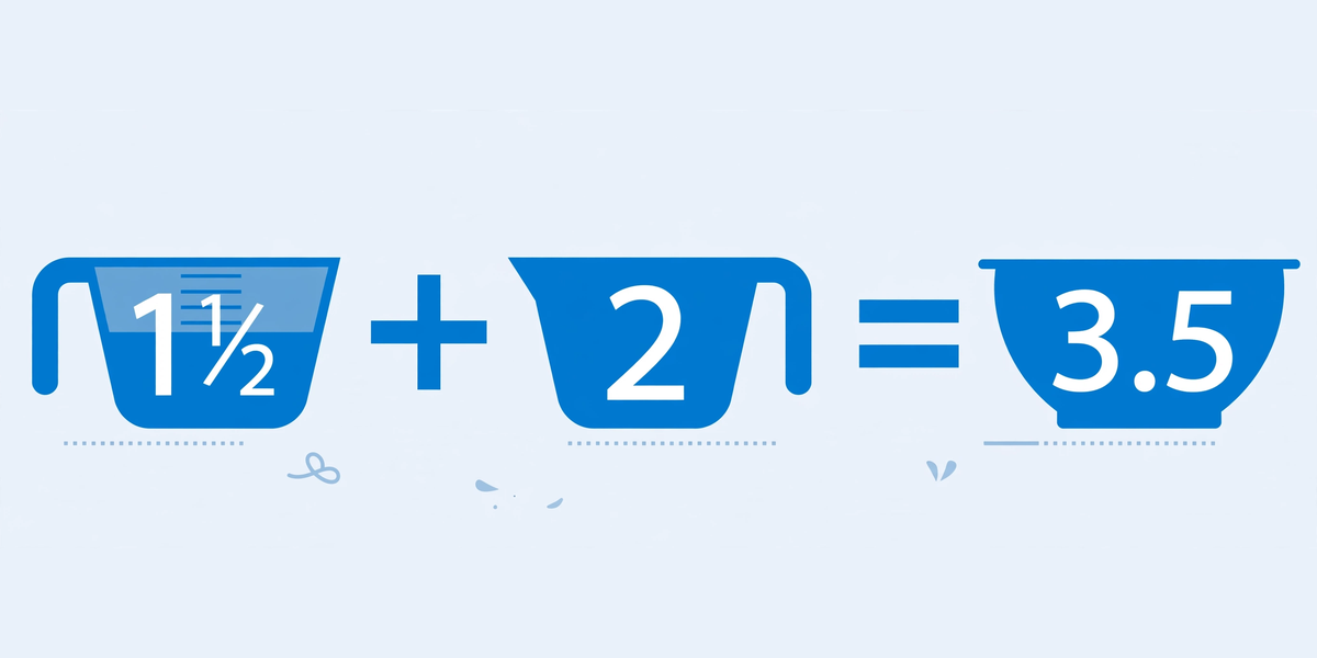 Mixed number converting to decimal illustration