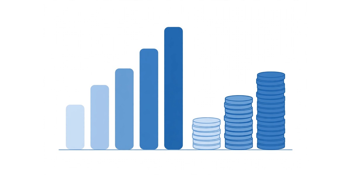 Compound interest growth chart comparing savings with and without monthly deposits