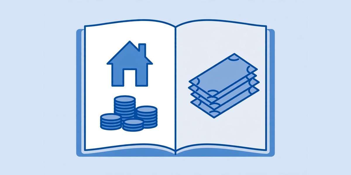 Net worth calculator showing total assets minus total liabilities