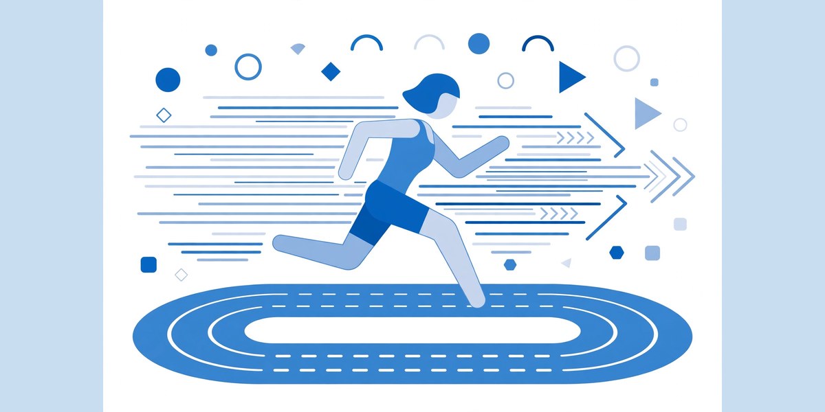 Runner on a track illustrating a VO2 max field test
